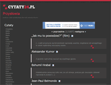 Tablet Screenshot of cytaty24.pl